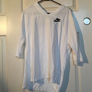 White Nike quarter sleeve